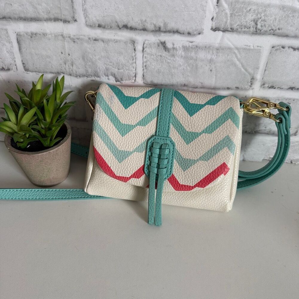 Charming Charlie Chevron Striped Crossbody Bag Clutch